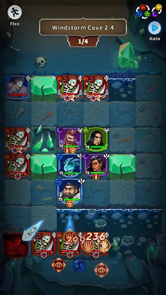 Скачать взломанную Friends & Dragons - Puzzle RPG — Много денег — скриншот 5