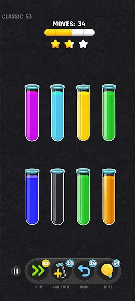 Color Water Sort Puzzle Games — Много денег и без рекламы — скриншот 2
