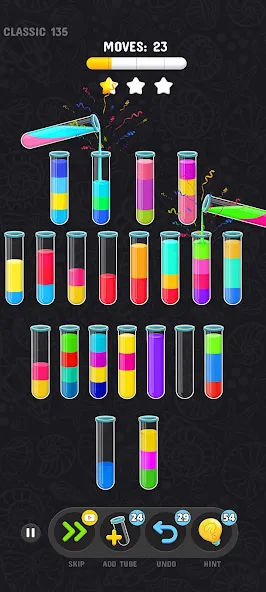 Color Water Sort Puzzle Games — Много денег и без рекламы — скриншот 3