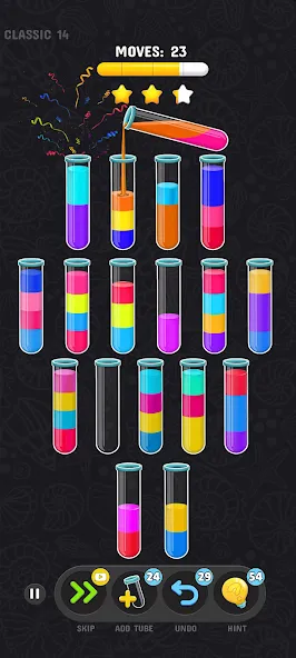 Color Water Sort Puzzle Games — Много денег и без рекламы — скриншот 4