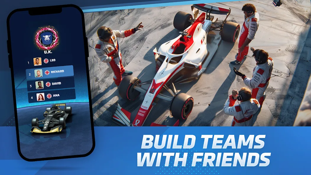 Взломанная Racing Rivals: Team Car Game на Андроид — Много денег — скриншот 2