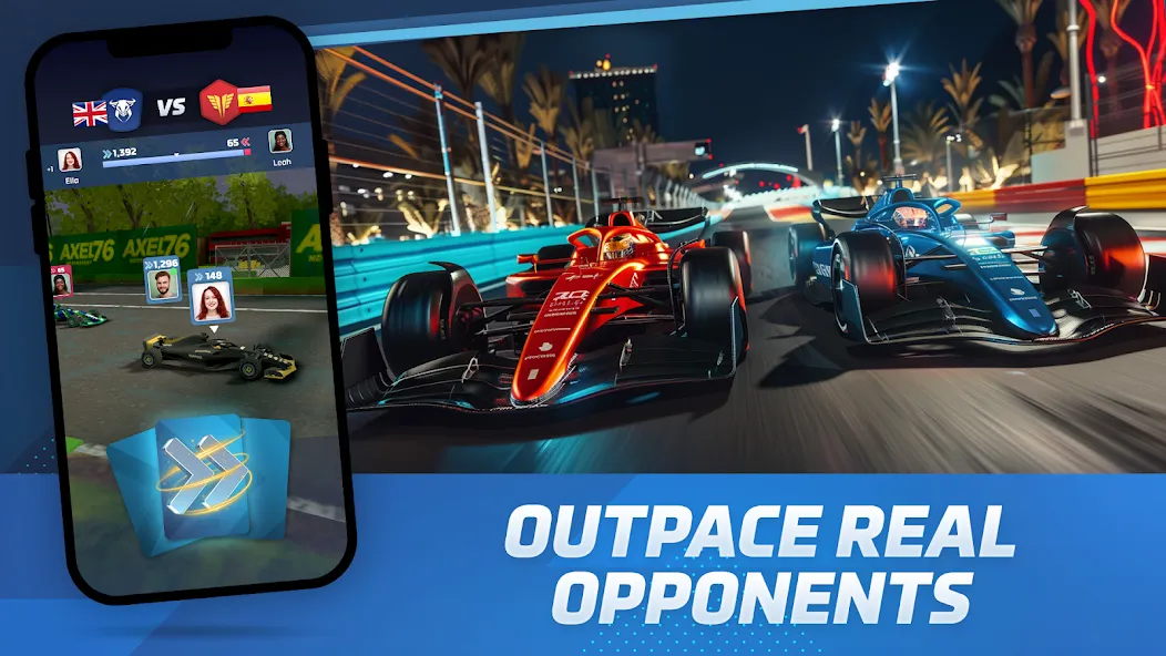 Взломанная Racing Rivals: Team Car Game на Андроид — Много денег — скриншот 3