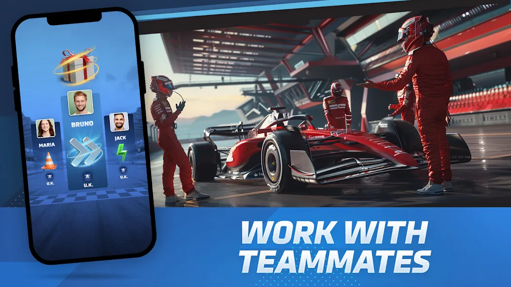 Взломанная Racing Rivals: Team Car Game на Андроид — Много денег — скриншот 4