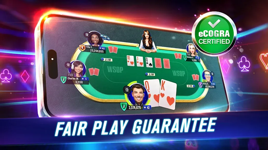 Взломанная WSOP Poker: Texas Holdem Game на Андроид — Много денег и фишек — скриншот 3