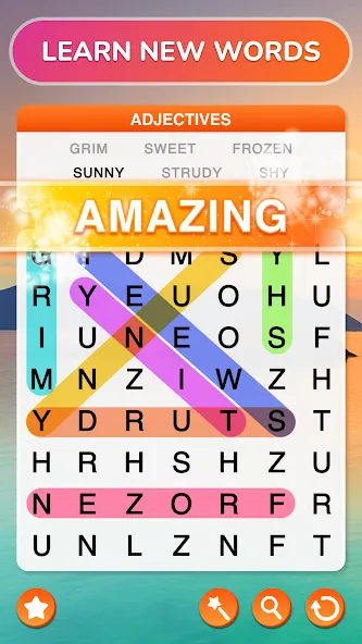 Word Search - Word Puzzle Game MOD — Много денег и без рекламы на Андроид — скриншот 3