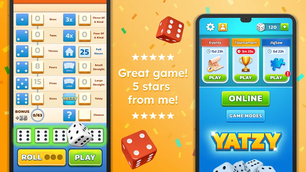 Скачать Yatzy - Fun Classic Dice Game — Много денег — скриншот 2