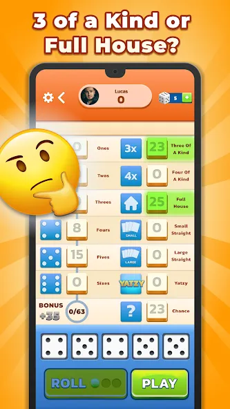 Скачать Yatzy - Fun Classic Dice Game — Много денег — скриншот 4
