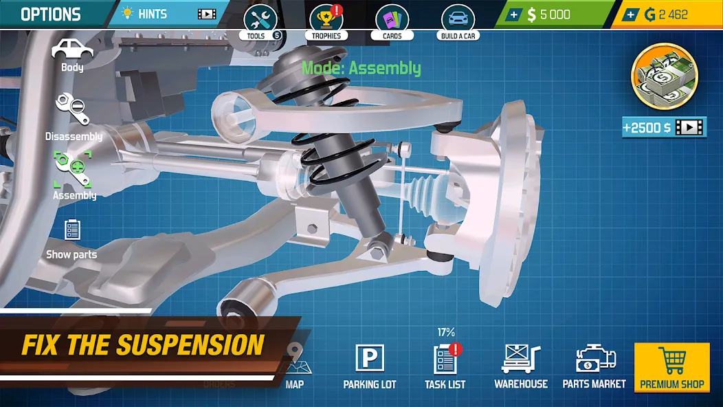Скачать взломанную Car Mechanic Simulator 21 — Много денег — скриншот 3