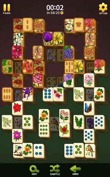 Mahjong Blossom Solitaire (Мод Много денег) — скриншот 4