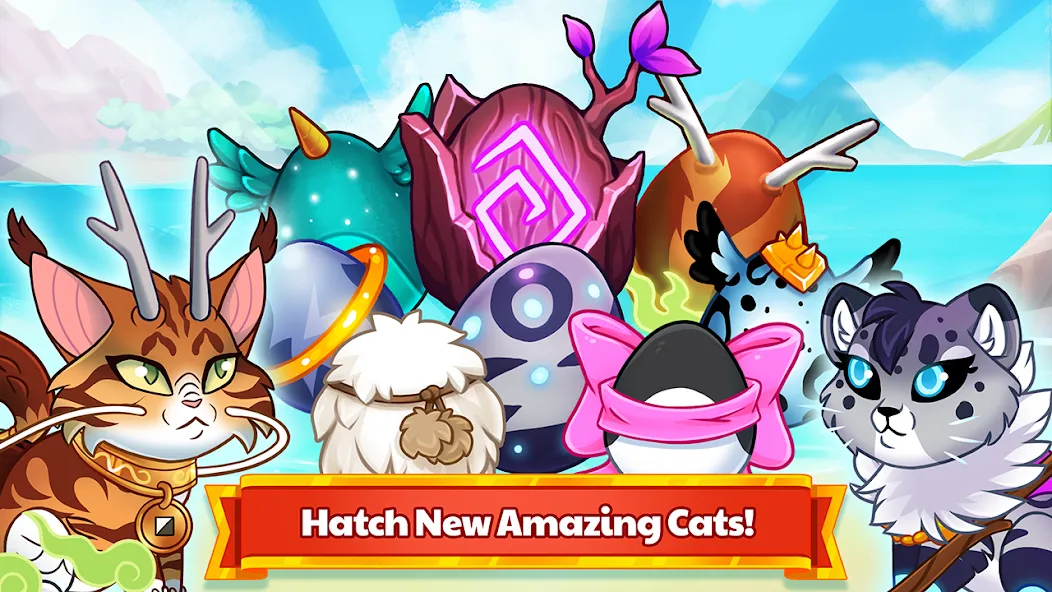 Castle Cats - Idle Hero RPG — Мод: Много денег и кристаллов — скриншот 2