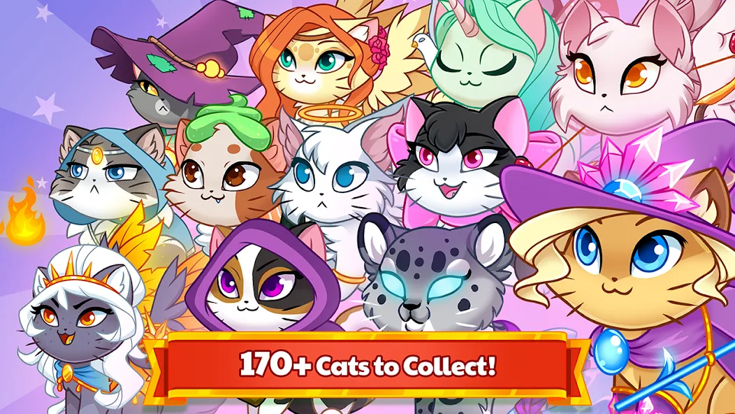 Castle Cats - Idle Hero RPG — Мод: Много денег и кристаллов — скриншот 4