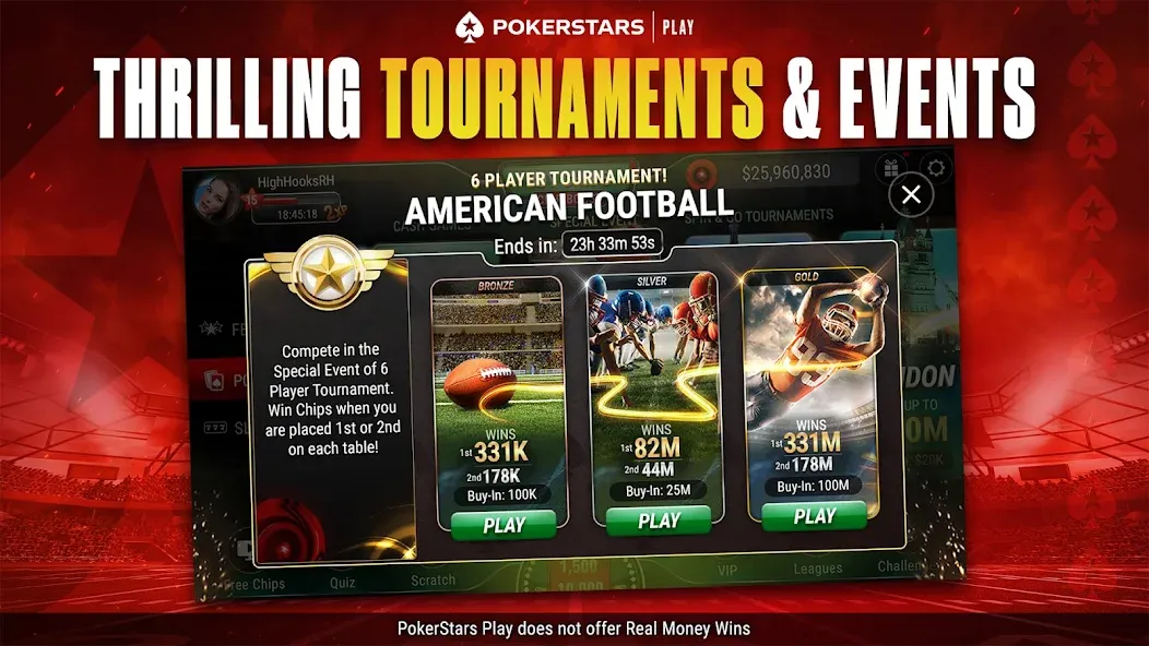 Скачать PokerStars Play: Texas Hold'em с модом — Много фишек — скриншот 3
