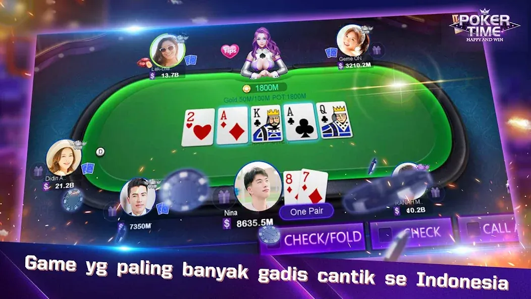 Скачать Poker Time- Pulsa Texas Holdem — Модификация Много денег и золота — скриншот 1