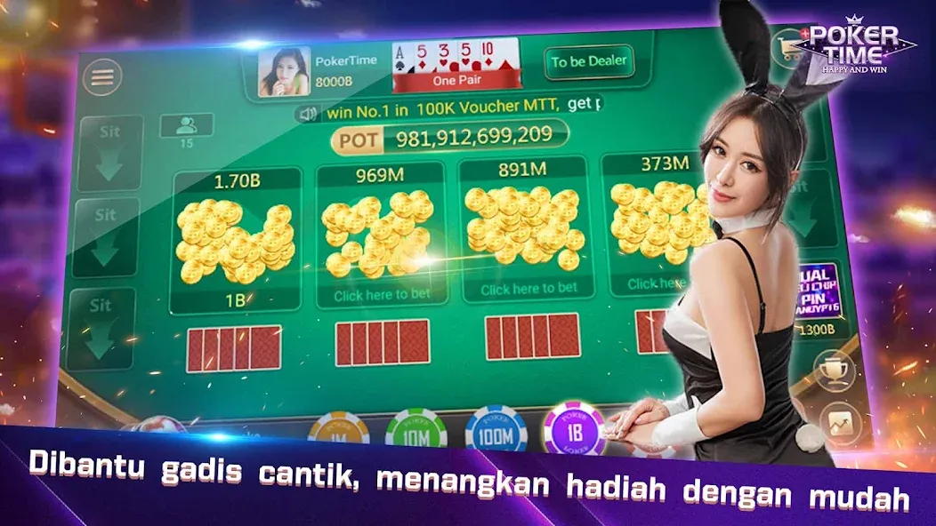 Скачать Poker Time- Pulsa Texas Holdem — Модификация Много денег и золота — скриншот 2