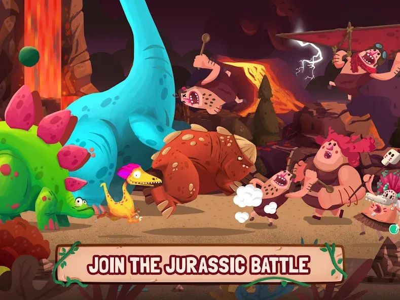 Скачать Dino Bash: Dinosaur Battle на телефон — Много денег и кристаллов — скриншот 5