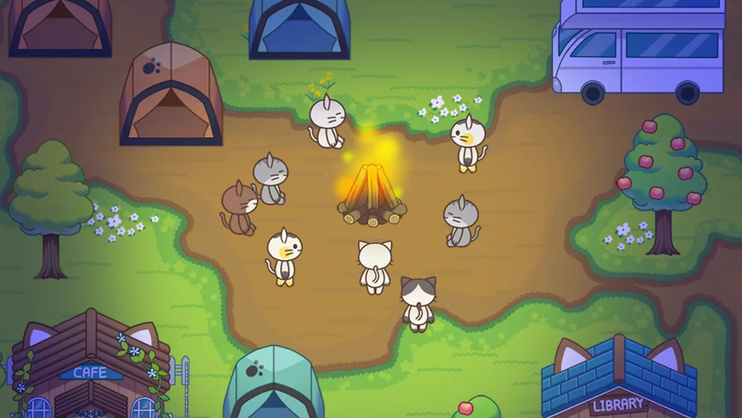 Скачать Cat Forest - Healing Camp на Android — Много денег и без рекламы — скриншот 5
