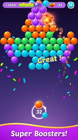 Скачать Bubble Shooter Gem Puzzle Pop на Андроид — Много денег и кристаллов — скриншот 2