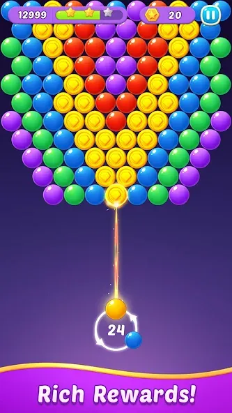 Скачать Bubble Shooter Gem Puzzle Pop на Андроид — Много денег и кристаллов — скриншот 5