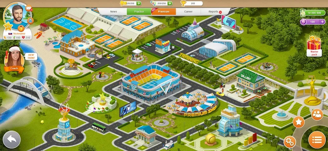 Взлом Tennis Mania Mobile — Много денег — скриншот 3