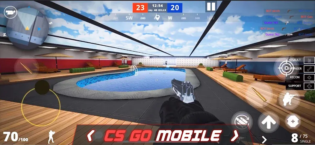 Epic Battle CS:FPS Mobile Game MOD — Много денег и бессмертие на Андроид — скриншот 1 Epic Battle CS:FPS Mobile Game MOD — Много денег и бессмертие на Андроид — скриншот 1
