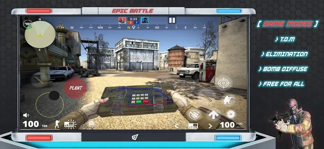 Epic Battle CS:FPS Mobile Game MOD — Много денег и бессмертие на Андроид — скриншот 3 Epic Battle CS:FPS Mobile Game MOD — Много денег и бессмертие на Андроид — скриншот 3