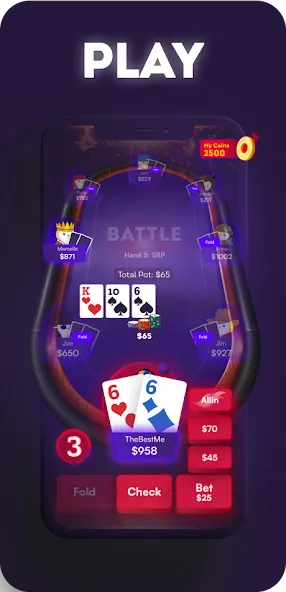 Prometheus: Battle Poker — Мод: Много денег — скриншот 1