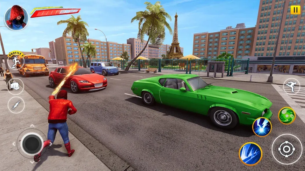 Скачать Incredible Flying SuperHero 3D — Много денег — скриншот 2
