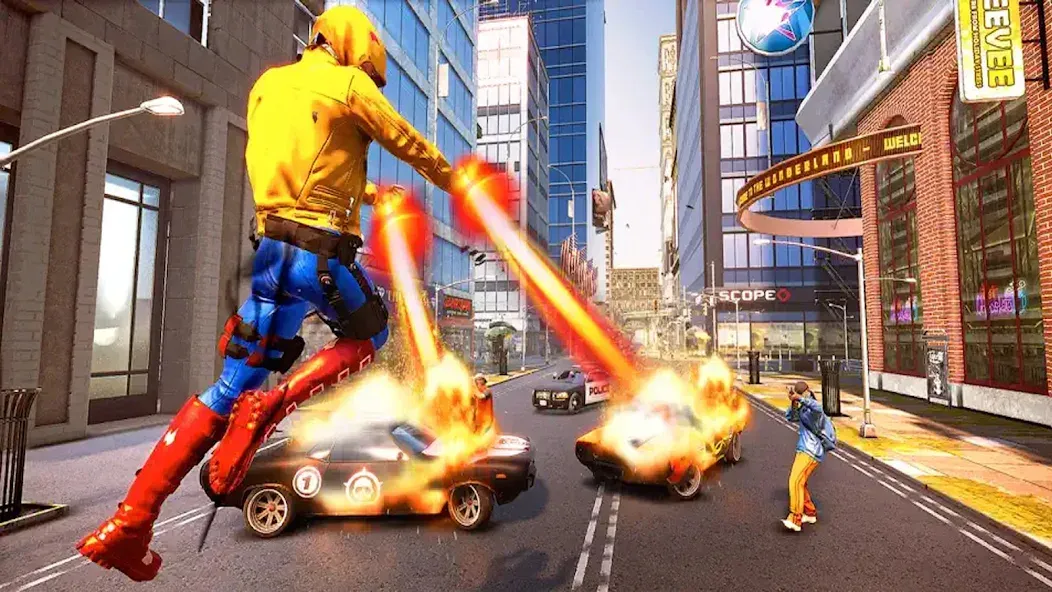Скачать Incredible Flying SuperHero 3D — Много денег — скриншот 3