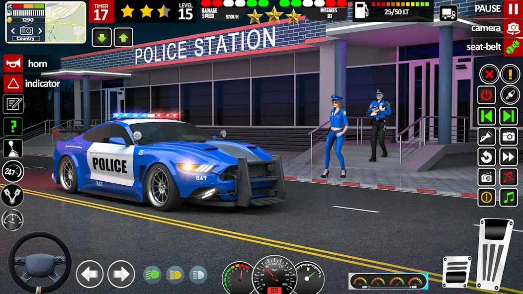 City Police Car Driving Games (Мод Много денег) — скриншот 1