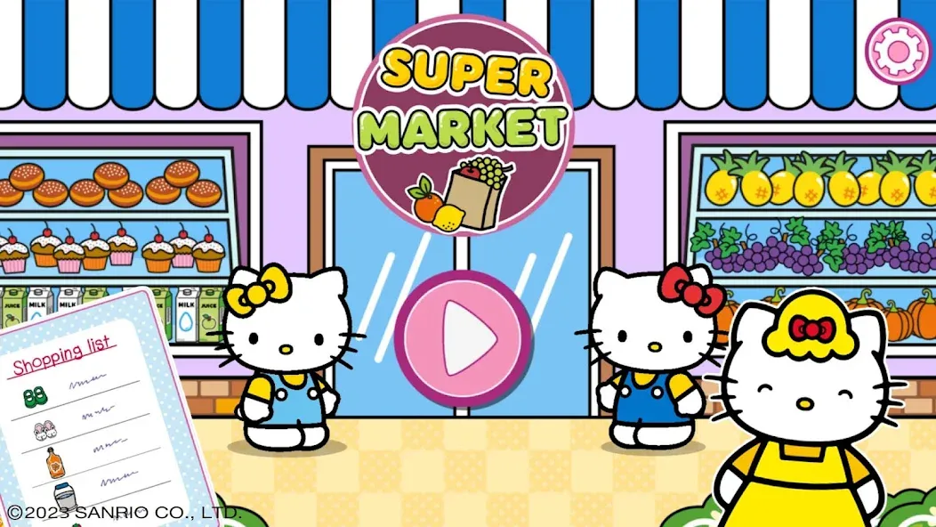 Скачать Hello Kitty: Kids Supermarket на телефон — Все открыто — скриншот 1