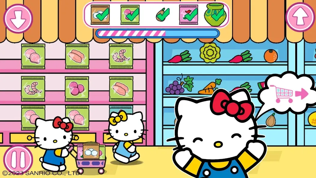 Скачать Hello Kitty: Kids Supermarket на телефон — Все открыто — скриншот 2