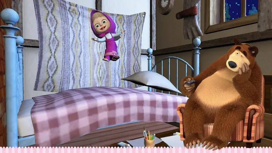 Скачать взломанную Masha and the Bear: Good Night — Все открыто — скриншот 3 Скачать взломанную Masha and the Bear: Good Night — Все открыто — скриншот 3