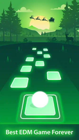 Magic Ball Tiles Hop Music Run MOD — Много денег на Андроид — скриншот 1