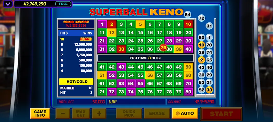 Vegas Keno — Мод: Много денег — скриншот 1