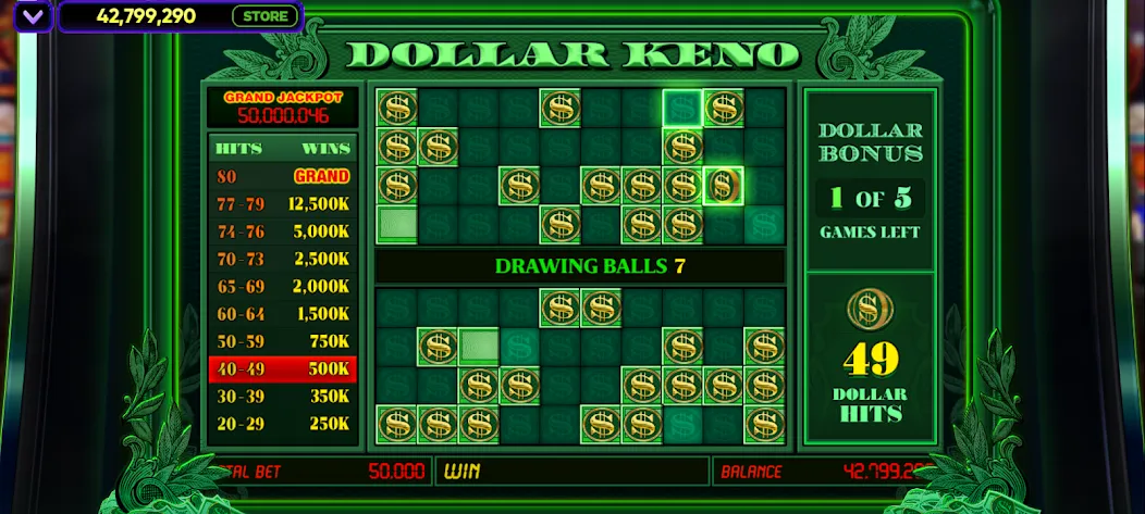 Vegas Keno — Мод: Много денег — скриншот 3