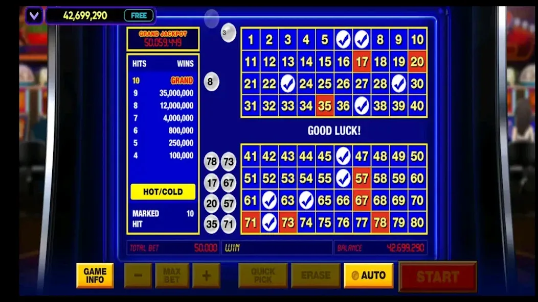 Vegas Keno — Мод: Много денег — скриншот 5