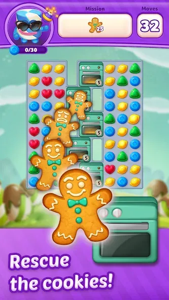 Скачать Lollipop Sweet Heroes Match3 на Android — Много денег и жизней — скриншот 2