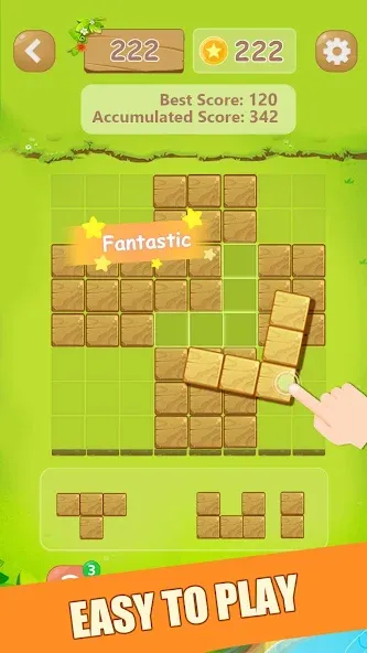 Скачать взломанную Puzzle Green Blocks — Много денег — скриншот 4