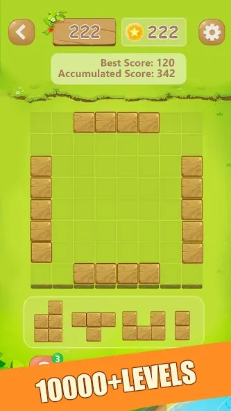 Скачать взломанную Puzzle Green Blocks — Много денег — скриншот 5