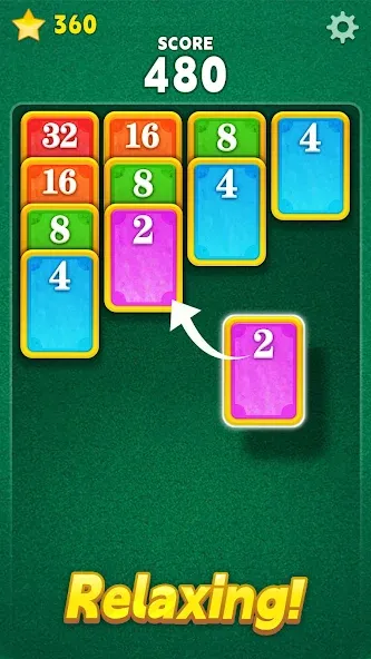 Скачать Merge Card Puzzle (Мод: Много денег) на Андроид — скриншот 1