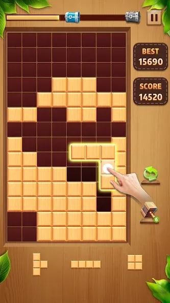 Wood Block Classic Mod APK Бесконечные подсказки — Скачать на Андроид — скриншот 2