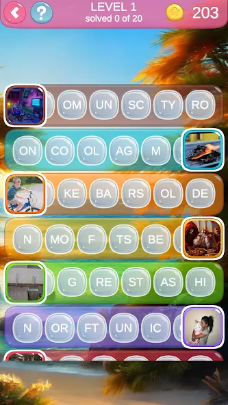 Скачать 7000 words MOD APK — Много подсказок — скриншот 4