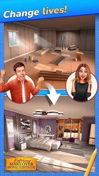 Extreme Makeover: Home Edition MOD APK на Android — Много денег — скриншот 1