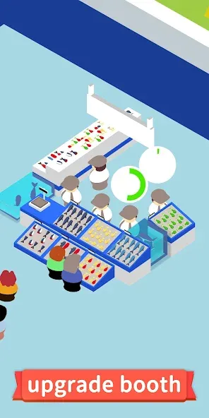 Скачать Idle Seafood Market -Tycoon MOD APK — Много денег — скриншот 2