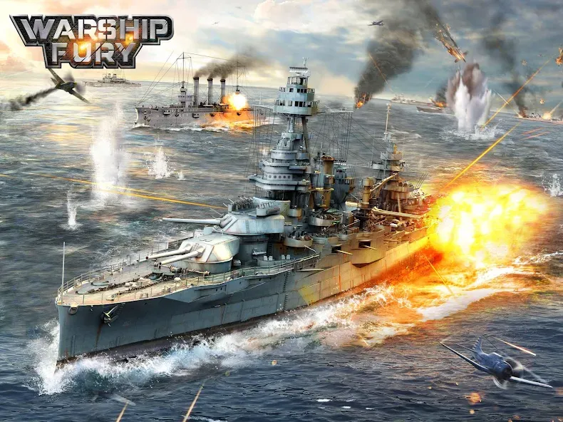 Скачать Warship Fury (Мод: Много денег и бессмертие) на Андроид — скриншот 5