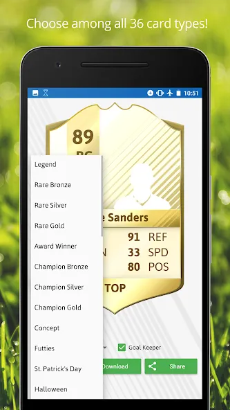 Взломанная FUT Card Creator 23 на Андроид — Все открыто — скриншот 4