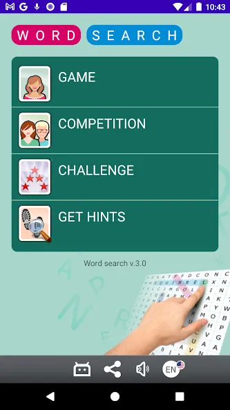 Word search MOD APK — Все уровни открыты — скриншот 1