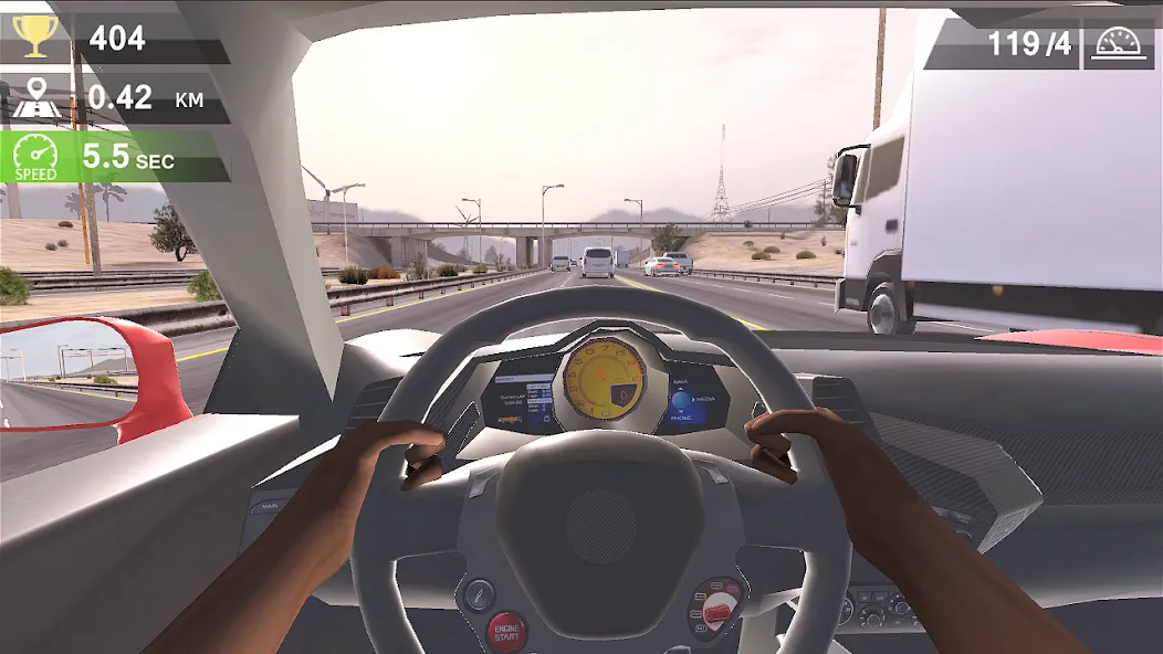 Racing Traffic Car Speed — Мод: Много денег — скриншот 1