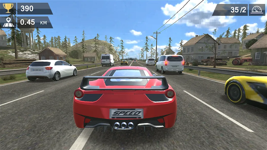 Racing Traffic Car Speed — Мод: Много денег — скриншот 5