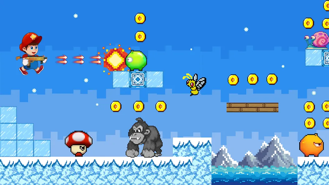 Скачать Super Mano : Adventure Jump на Android — Много денег — скриншот 5